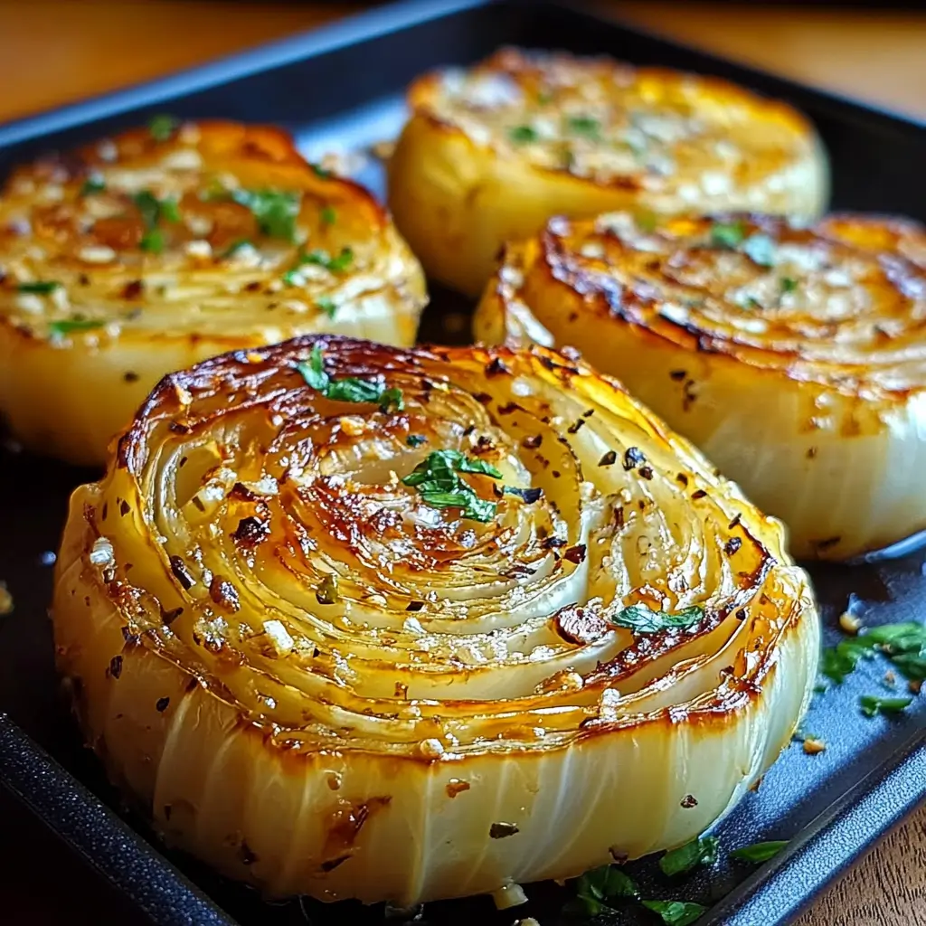 Oven Roasted Garlic Cabbage Steaks