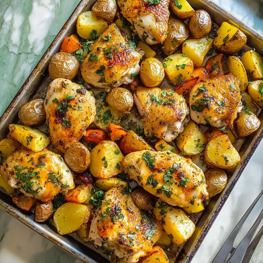 Sheet Pan Chicken and Potatoes Recipe