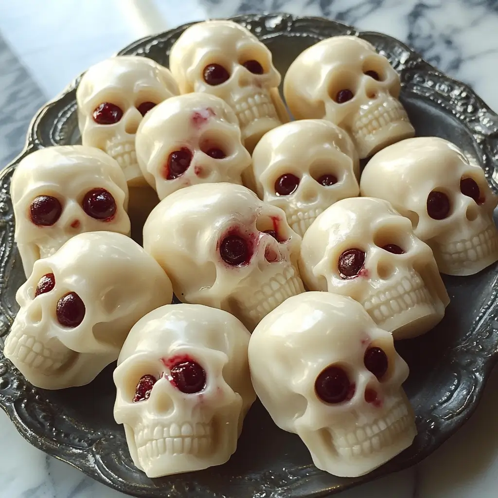 White Chocolate Cherry Skulls
