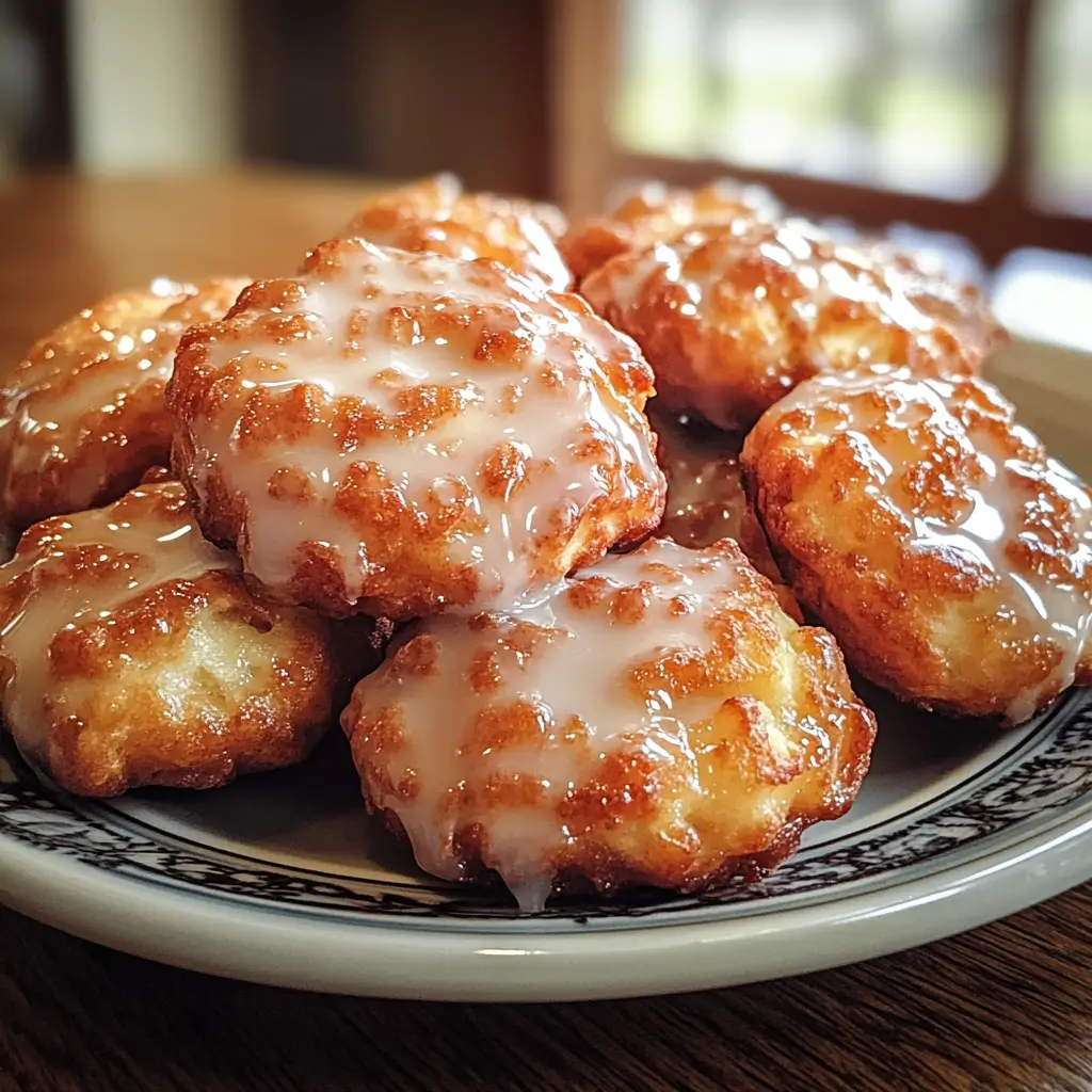 Baked Apple Fritters with Glaze Recipe