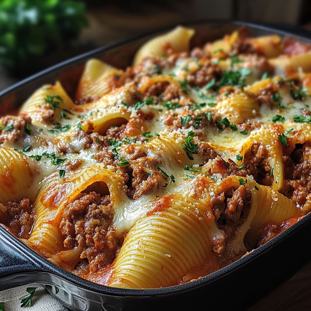 Beef Stuffed Shells Pasta