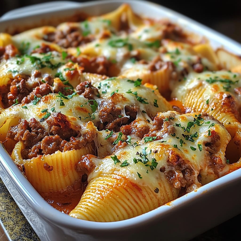 Beef Stuffed Shells Pasta