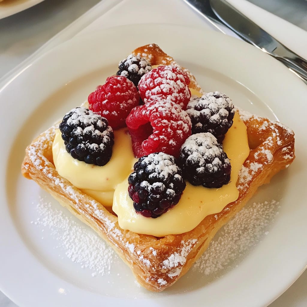 Berry Custard Pastries with Italian Crema Pasticcera