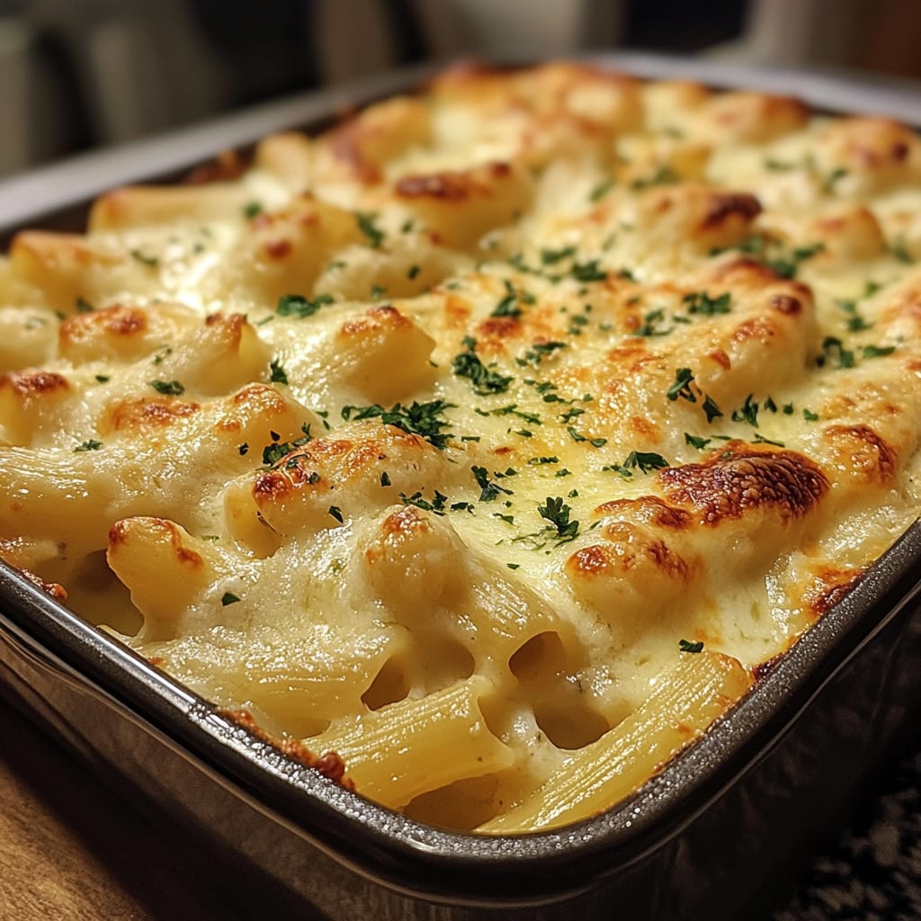 Chicken Alfredo Pasta Bake Recipe