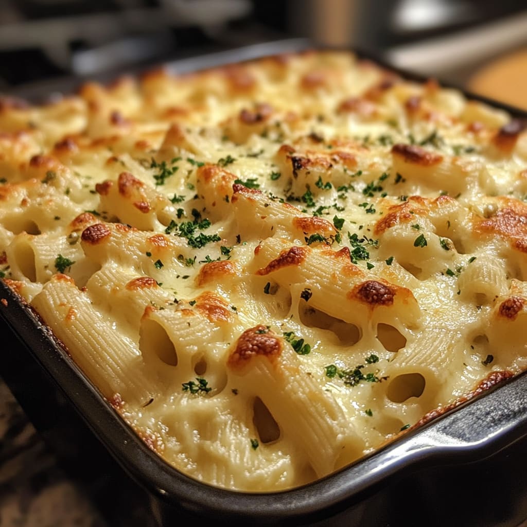 Chicken Alfredo Pasta Bake Recipe