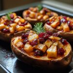 Cranberry Apple Twice-Baked Sweet Potatoes