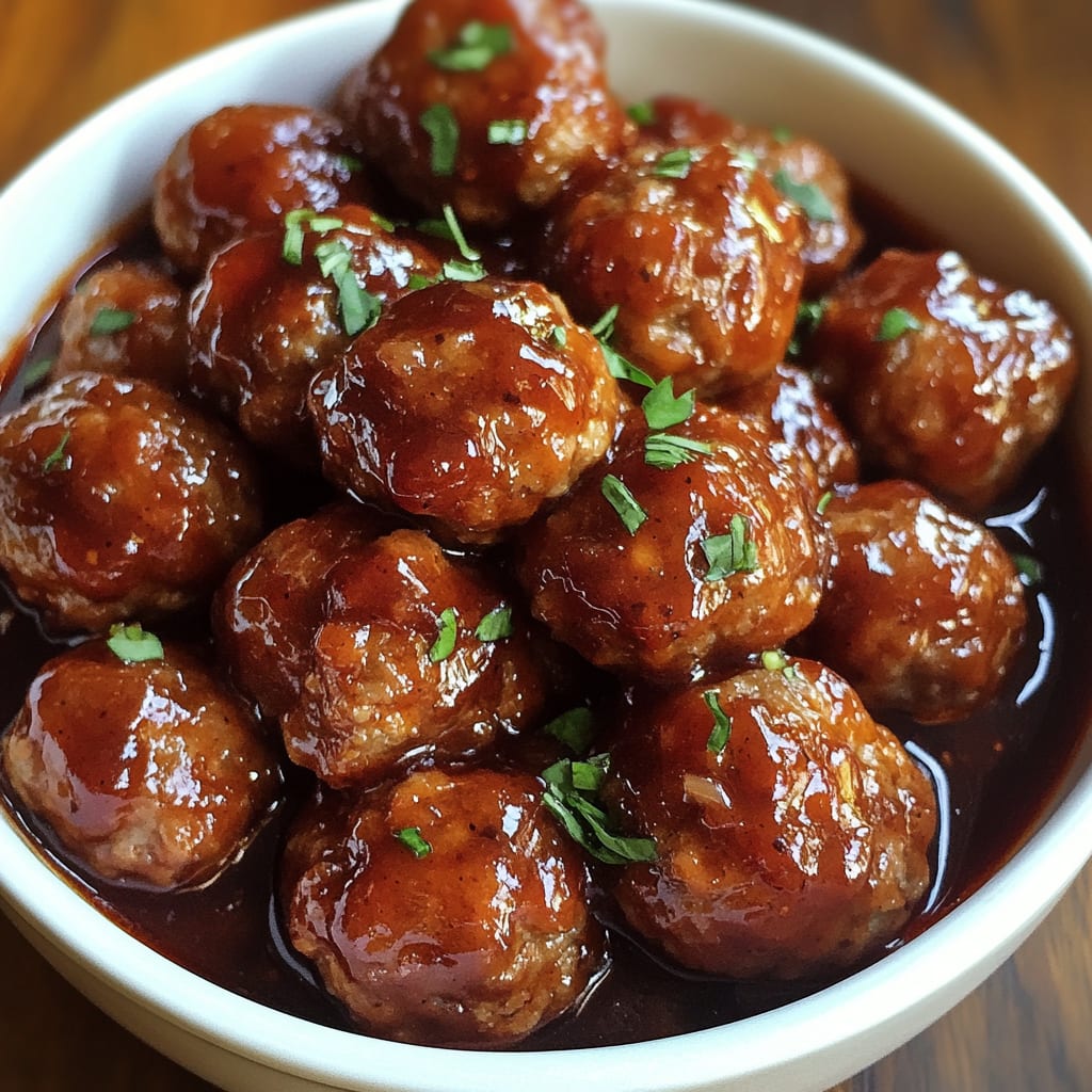 Cranberry BBQ Crockpot Meatballs
