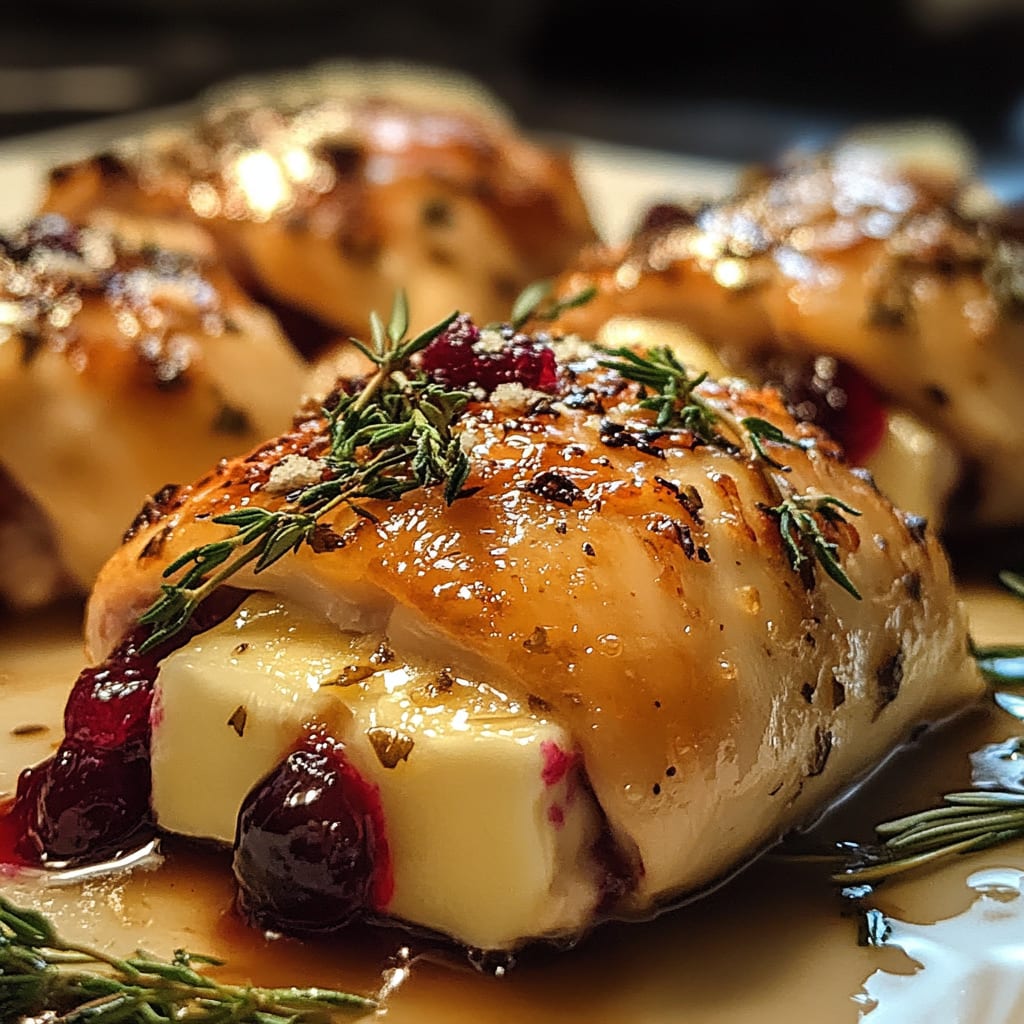Cranberry Brie Stuffed Chicken