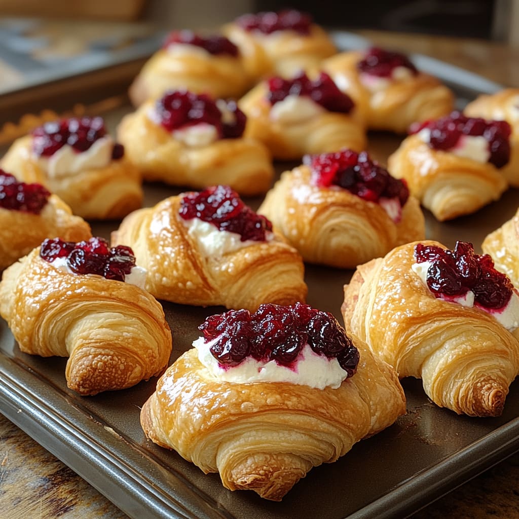 Cranberry Cream Cheese Crescent Bites