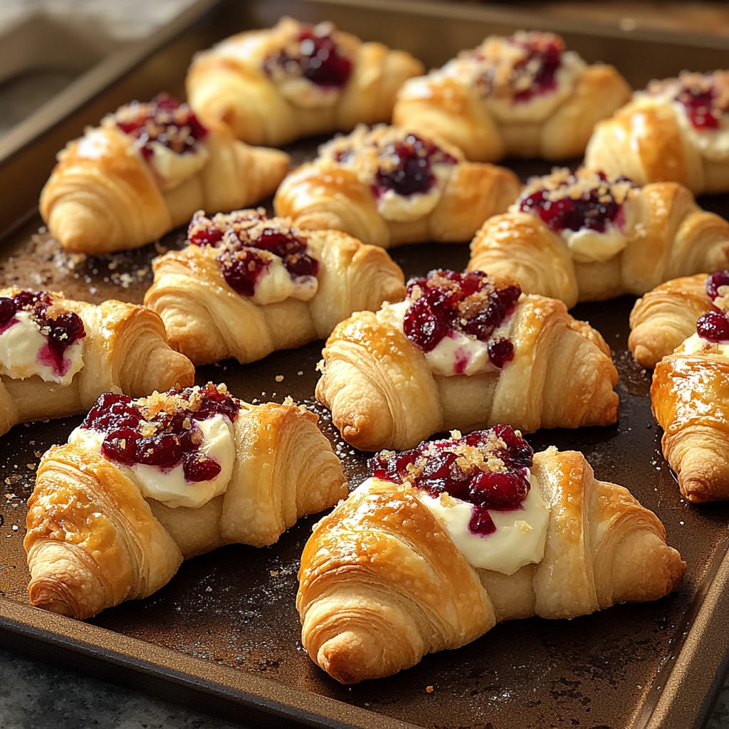 Cranberry Cream Cheese Crescent Bites
