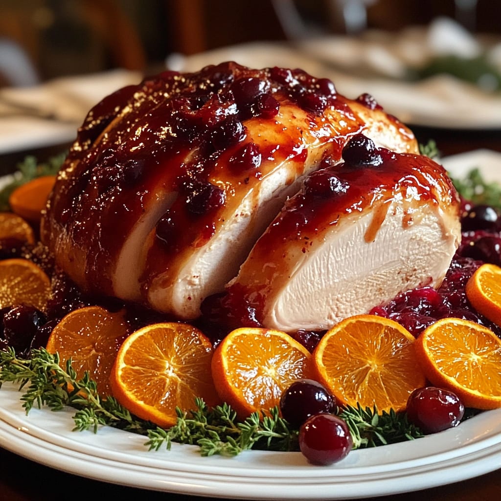 Cranberry Orange Glazed Turkey Breast