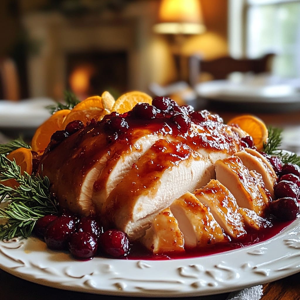 Cranberry Orange Glazed Turkey Breast