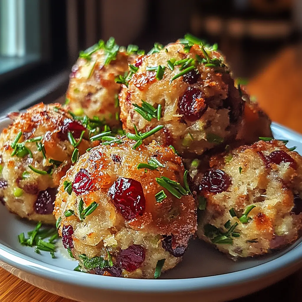 Cranberry and Turkey Stuffing Balls