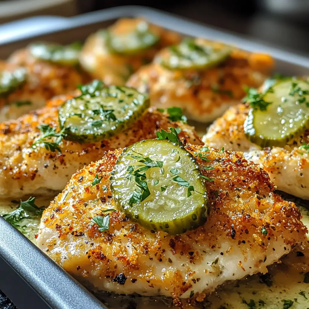 Crispy Dill Pickle Parmesan Chicken