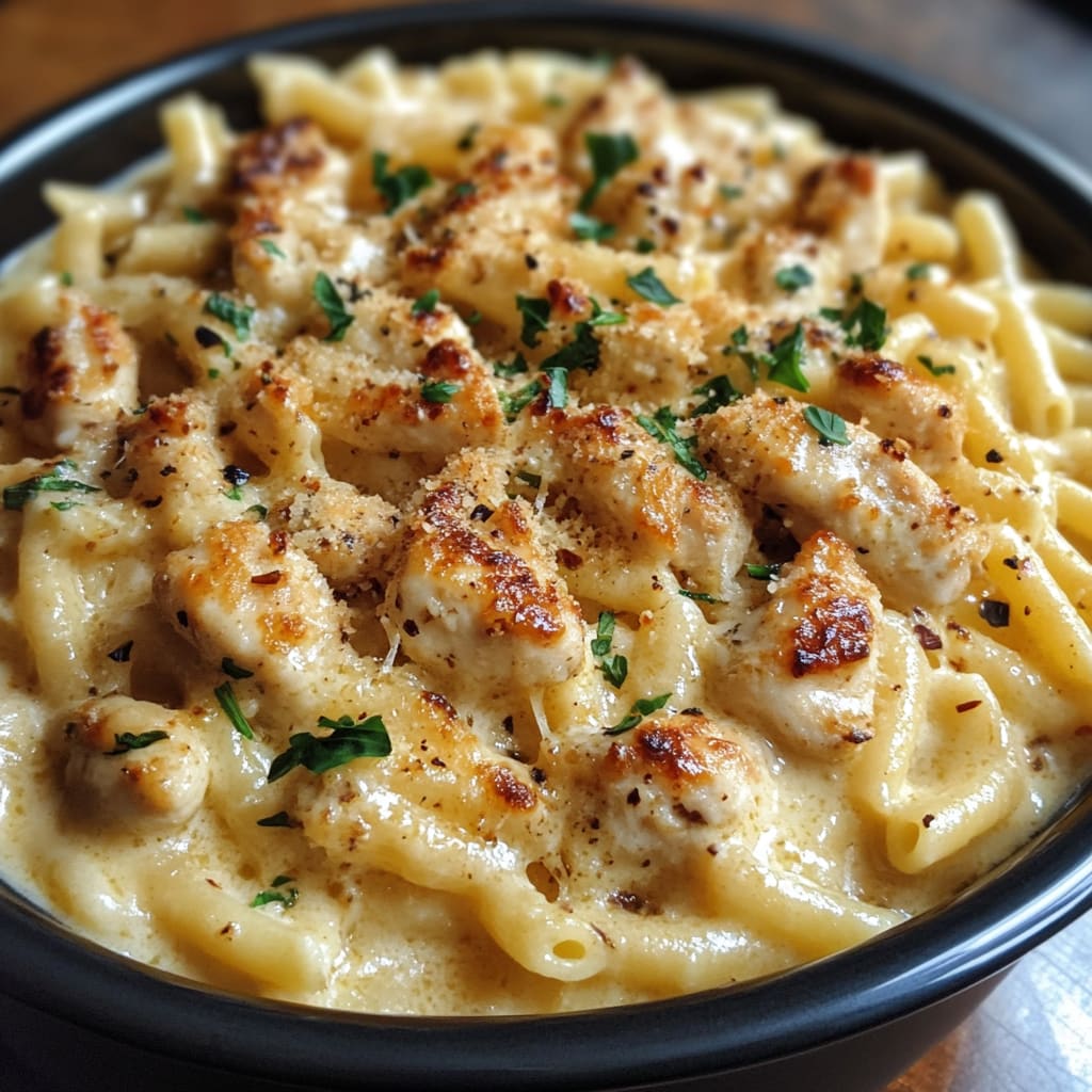 Crockpot Garlic Parmesan Chicken Pasta Recipe