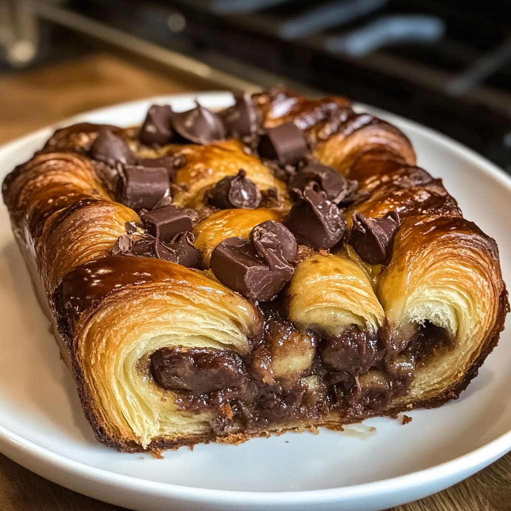 Decadent Chocolate Croissant Breakfast Bake