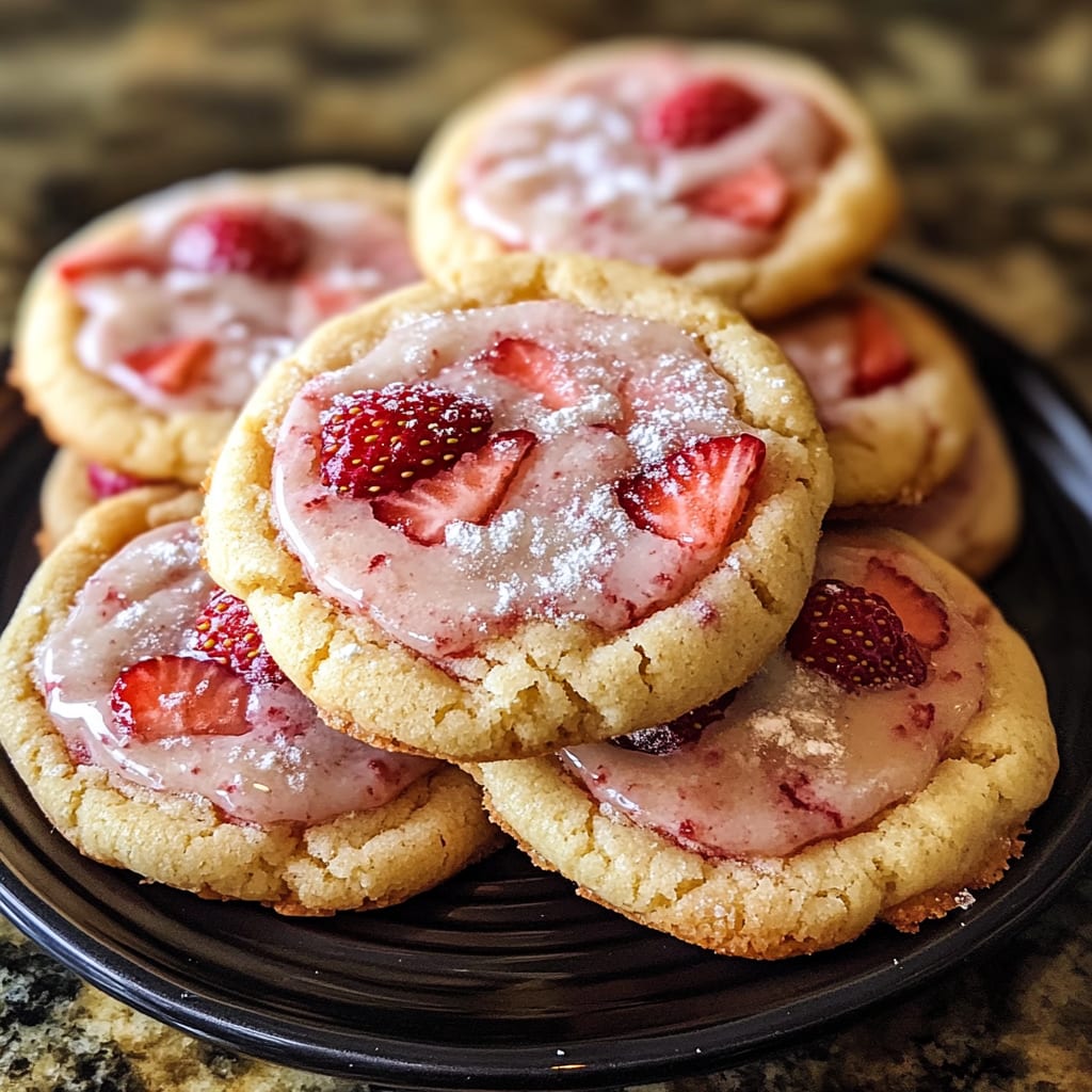 Double Strawberry Sugar Cookies