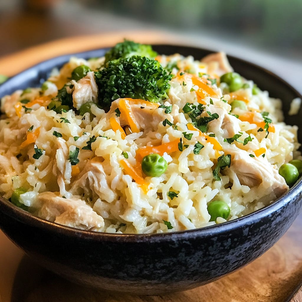 Easy Crockpot Chicken Rice