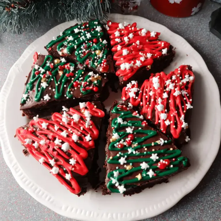 Frosted Christmas Brownies