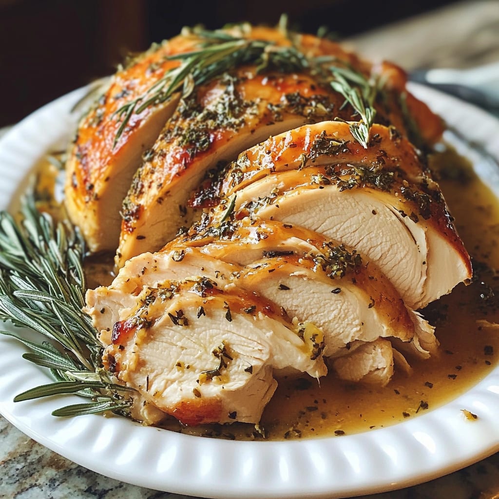 Garlic Herb Butter SLOW COOKER Turkey Breast