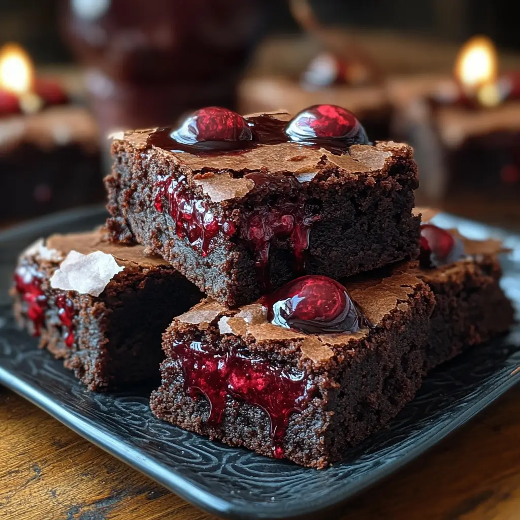 Halloween Vampire Bite Brownies