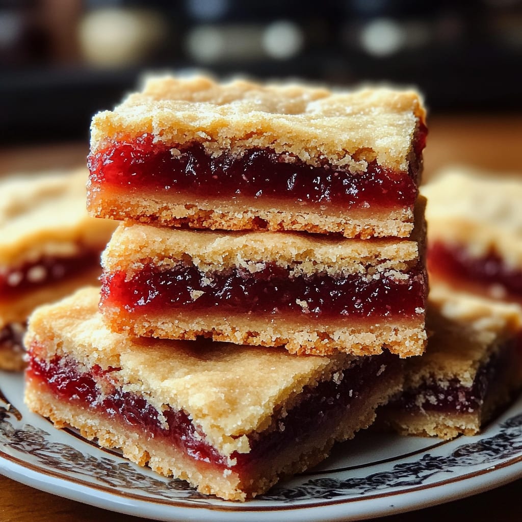 Jam Shortbread Bars