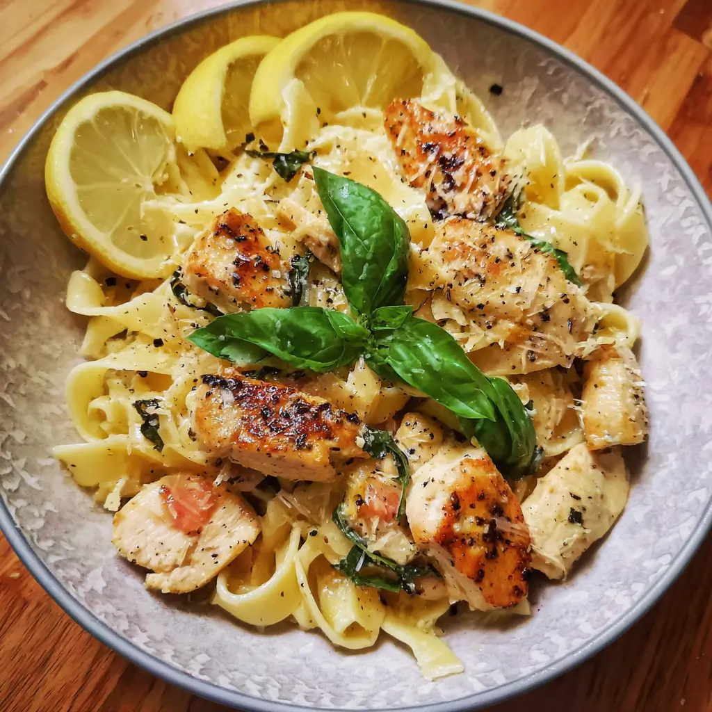 Lemon Basil Chicken Pasta