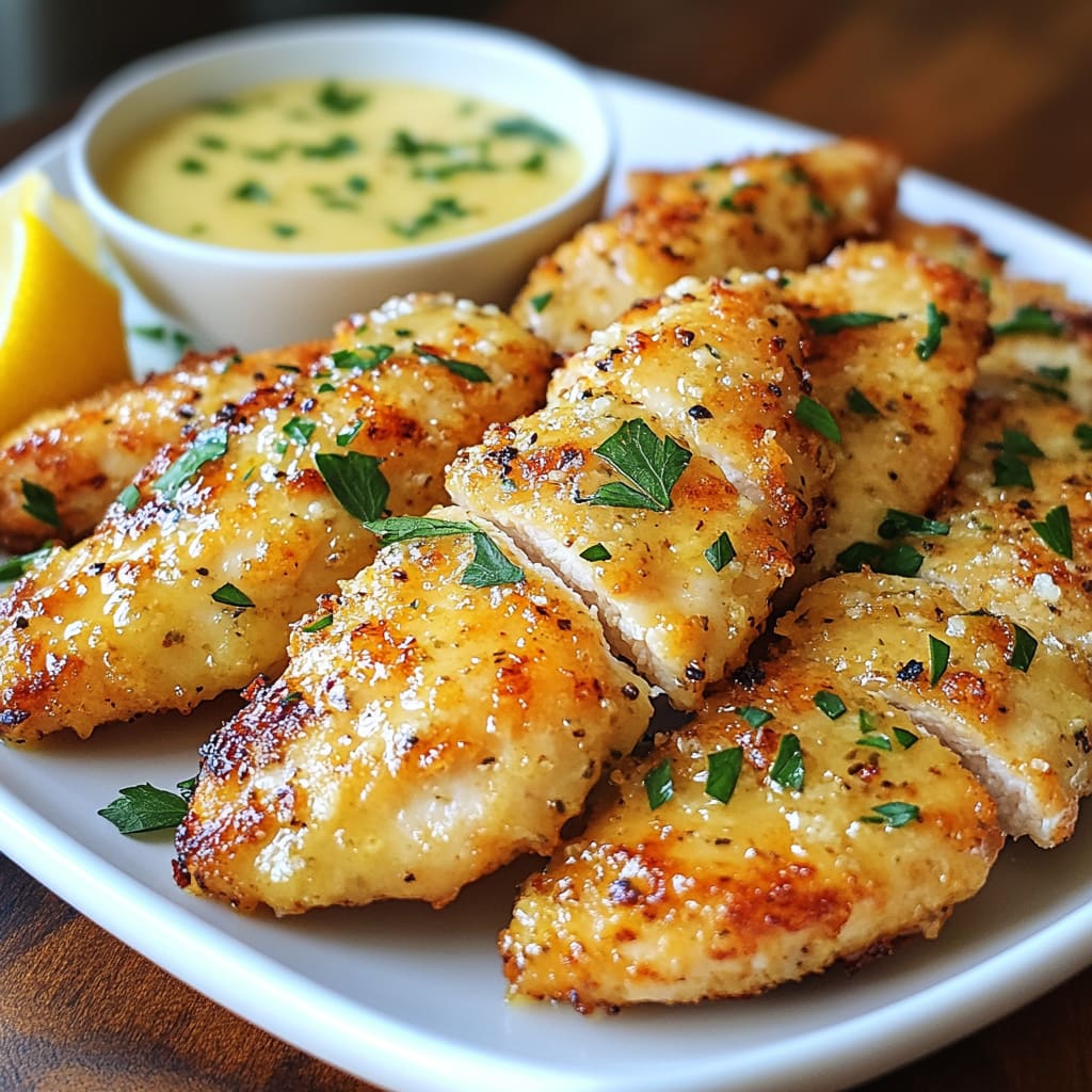 Lemon Garlic Parmesan Chicken Tenders Recipe