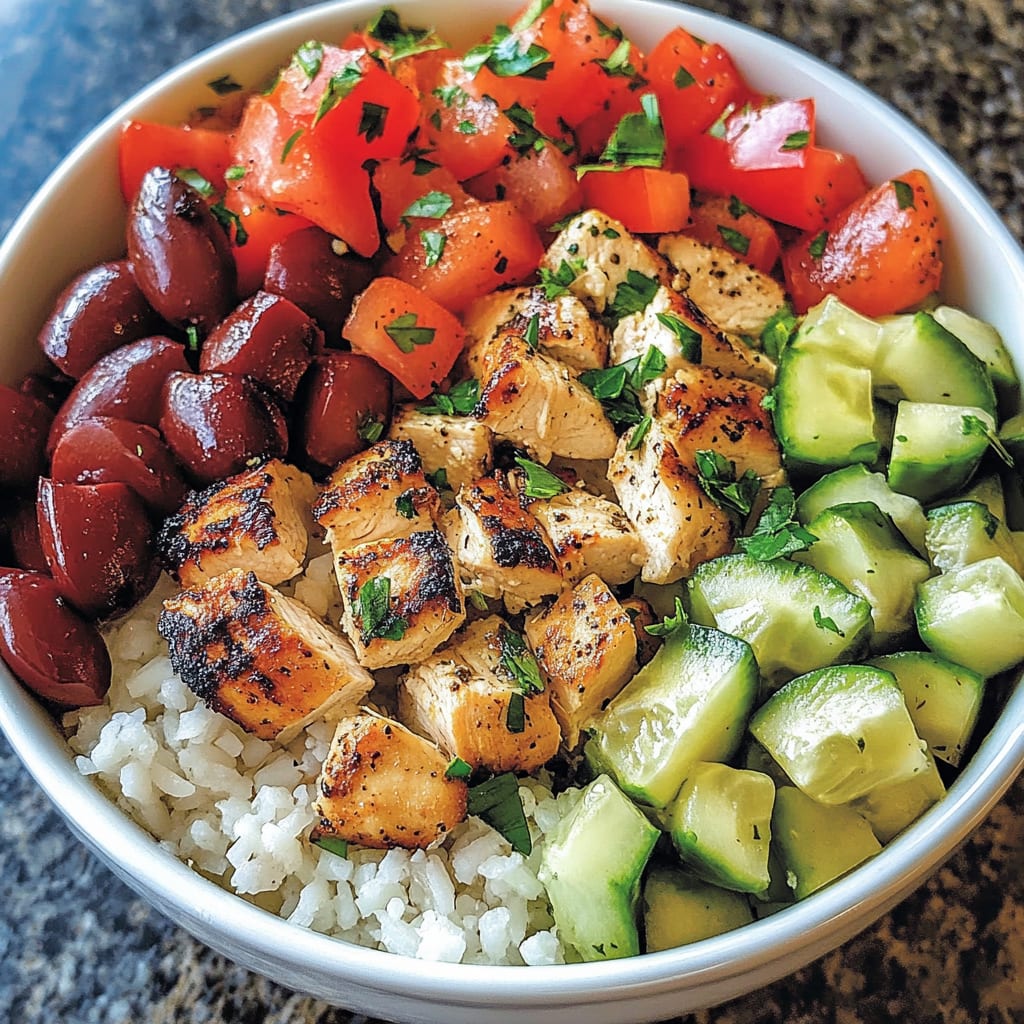 Low-Carb Greek Chicken Bowls