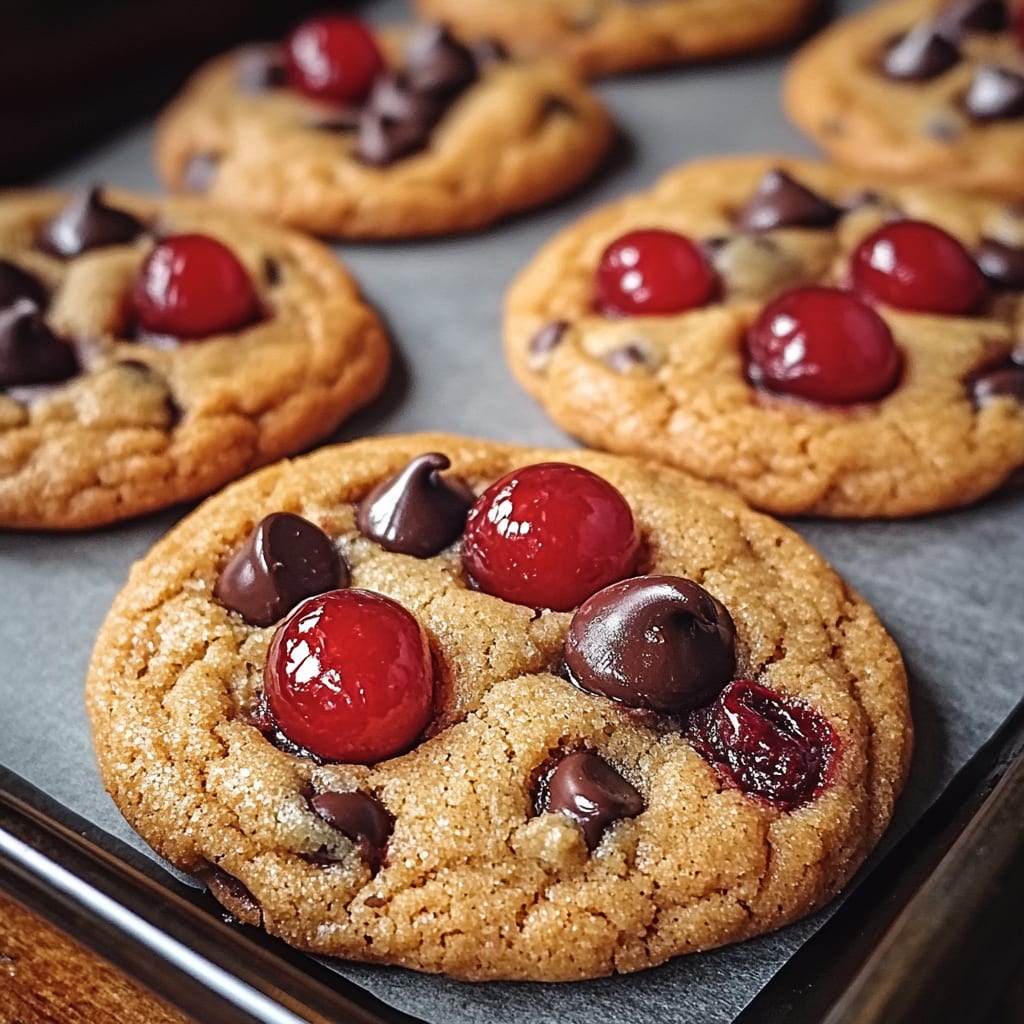 Maraschino Cherry Chocolate Chip Cookies