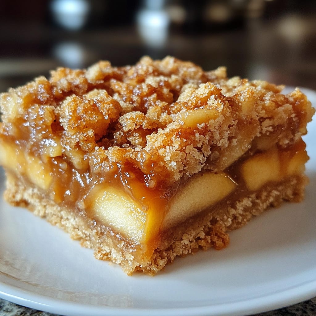 Salted Caramel Apple Crumble Bars