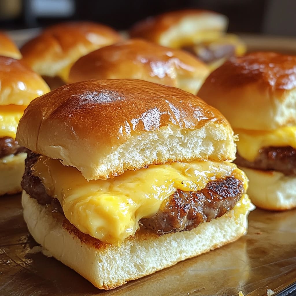 Sausage Egg and Cheese Breakfast Sliders