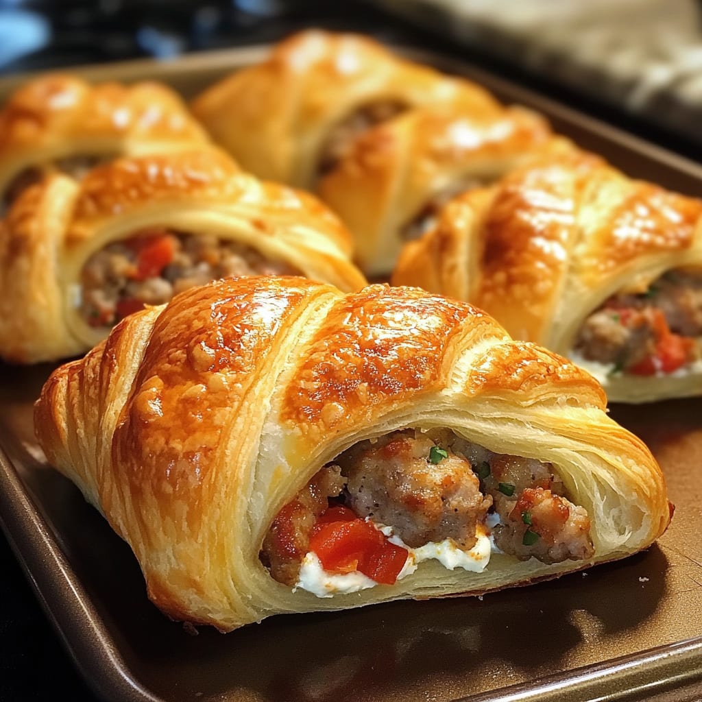 Sausage, Rotel & Cream Cheese Crescent Rolls