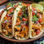 Slow Cooker Queso Chicken Tacos