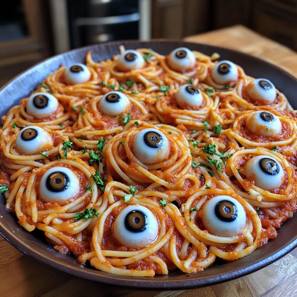 Spooky Spaghetti Eyeballs Halloween