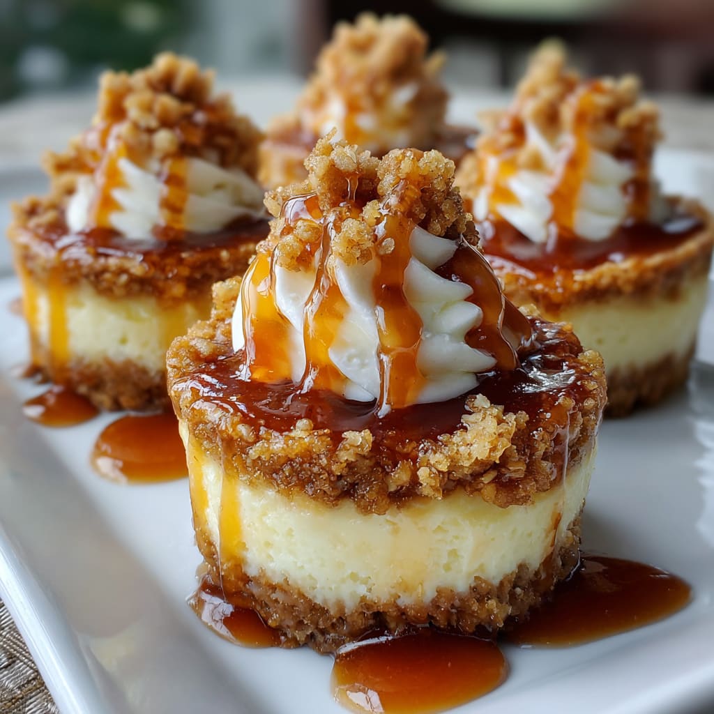 Apple Crisp Mini Cheesecakes