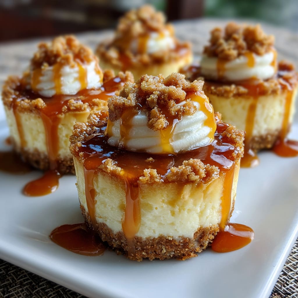 Apple Crisp Mini Cheesecakes
