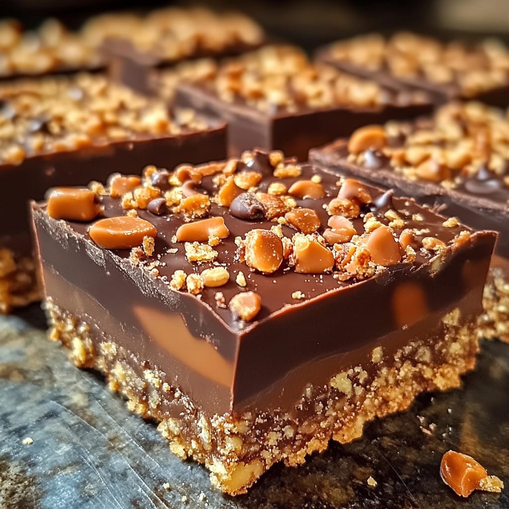 CARAMEL CHOCOLATE CRUNCH BARS