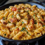 Cheesy Cajun Garlic Chicken Rotini Skillet Recipe