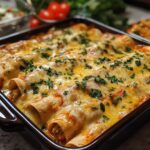 Cheesy Chicken Enchiladas with Creamy Sauce