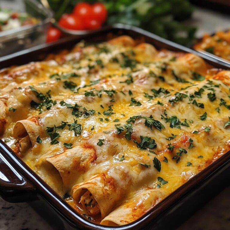 Cheesy Chicken Enchiladas with Creamy Sauce
