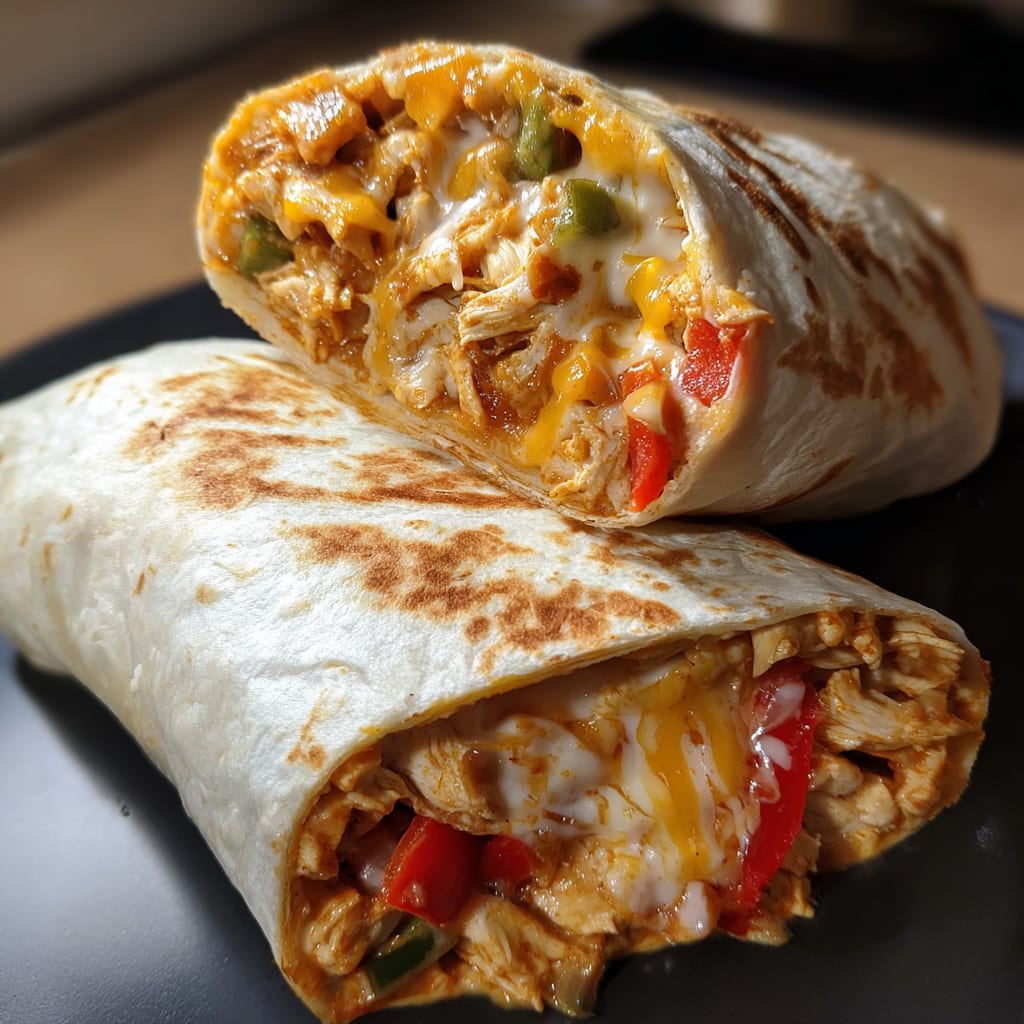 Chicken Bell Pepper Ranch Burritos