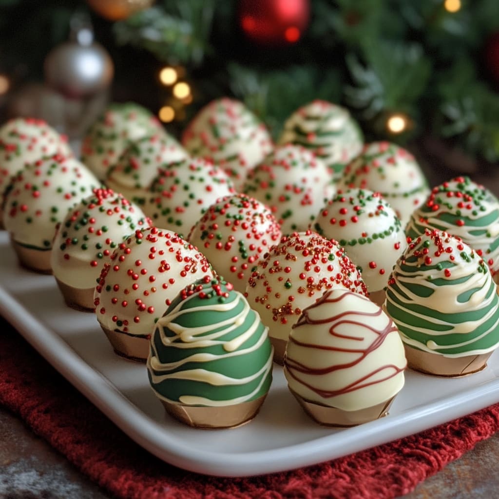 Christmas Tree Cake Truffles