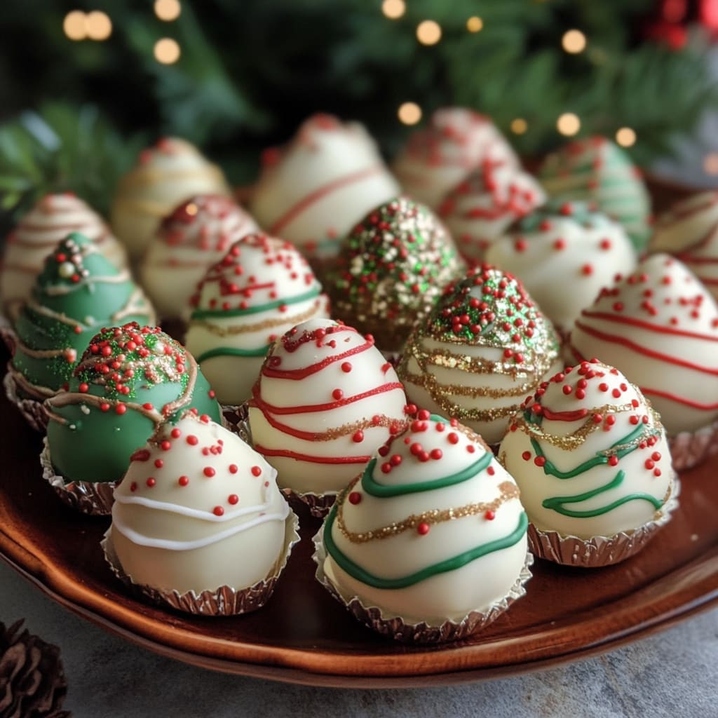 Christmas Tree Cake Truffles