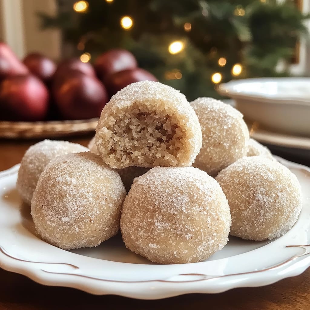 Cinnamon Sugar Snowball Cookies