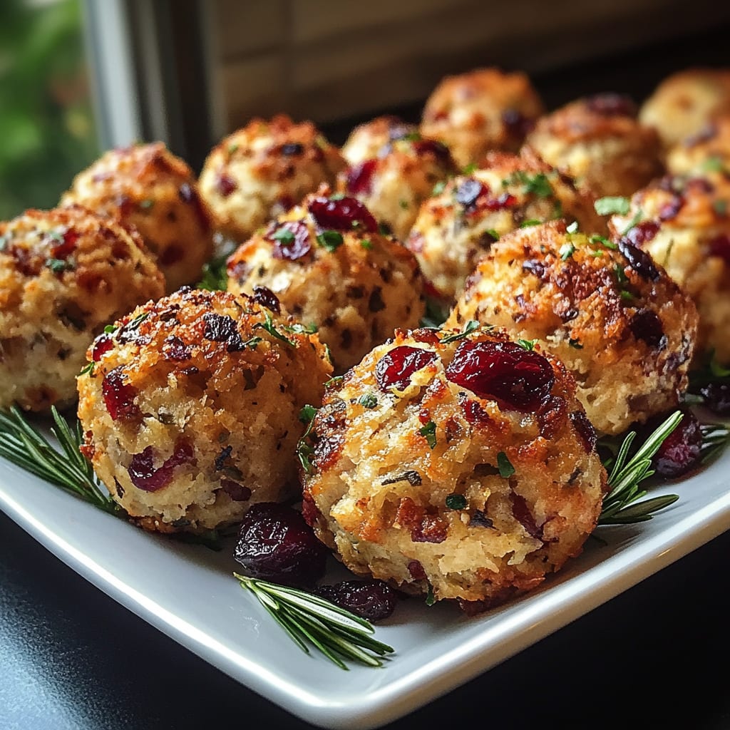 Cranberry & Turkey Stuffing Balls