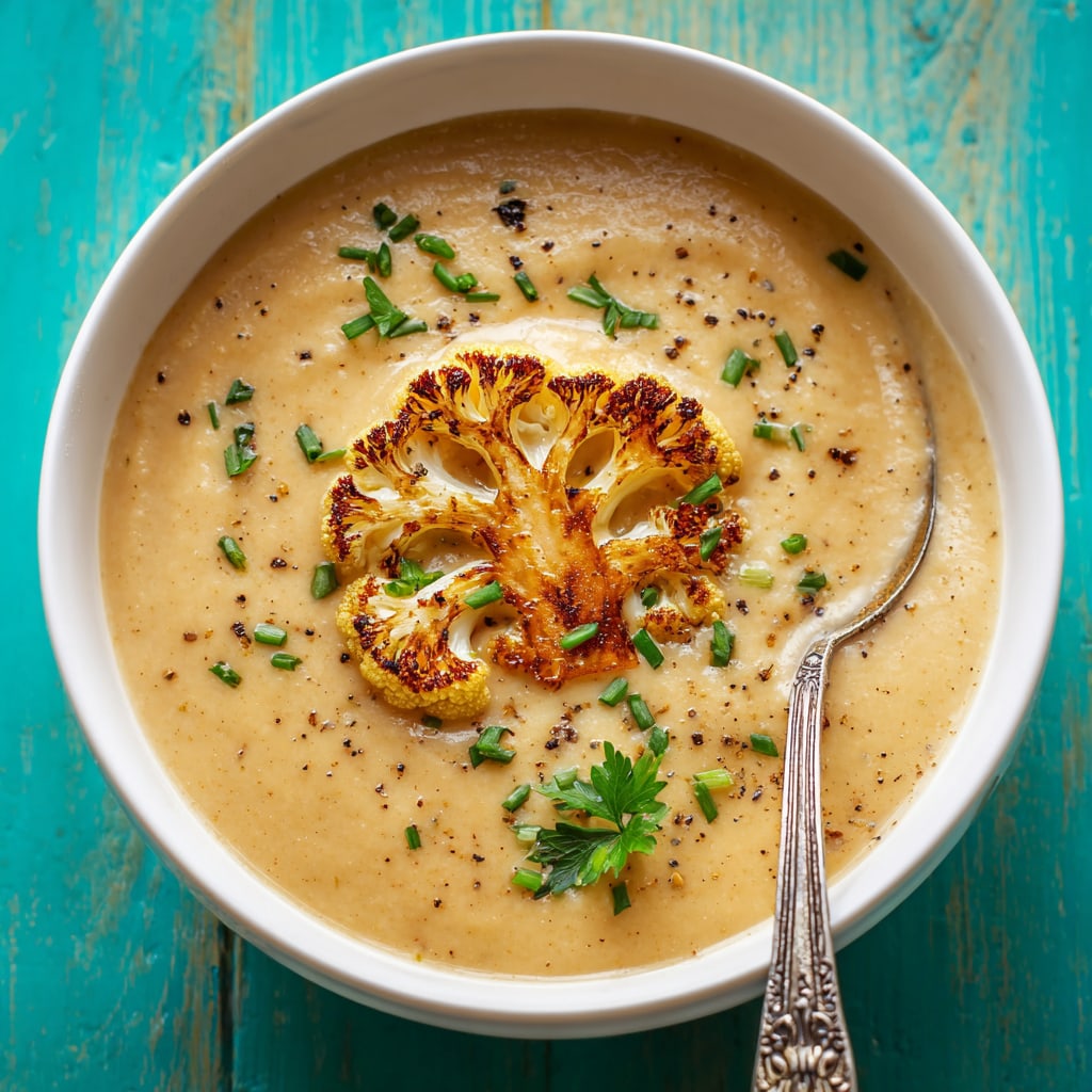 Creamy Roasted Cauliflower Soup