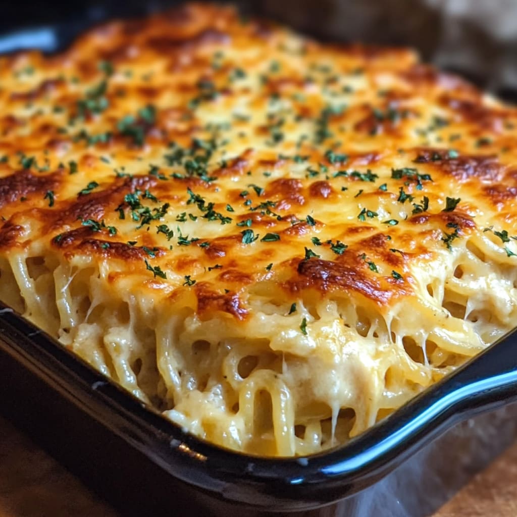 Creamy Southern Spaghetti Bake