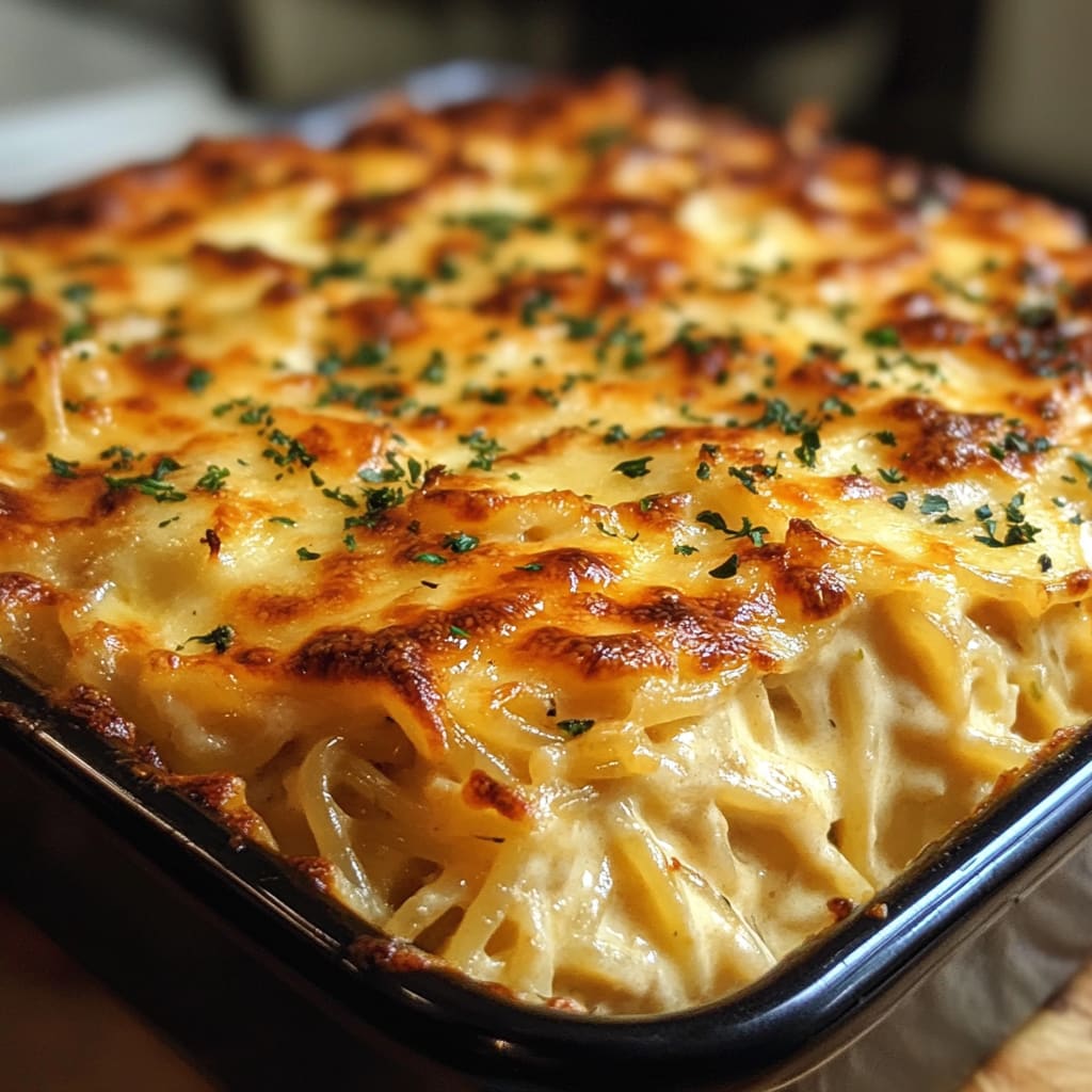 Creamy Southern Spaghetti Bake