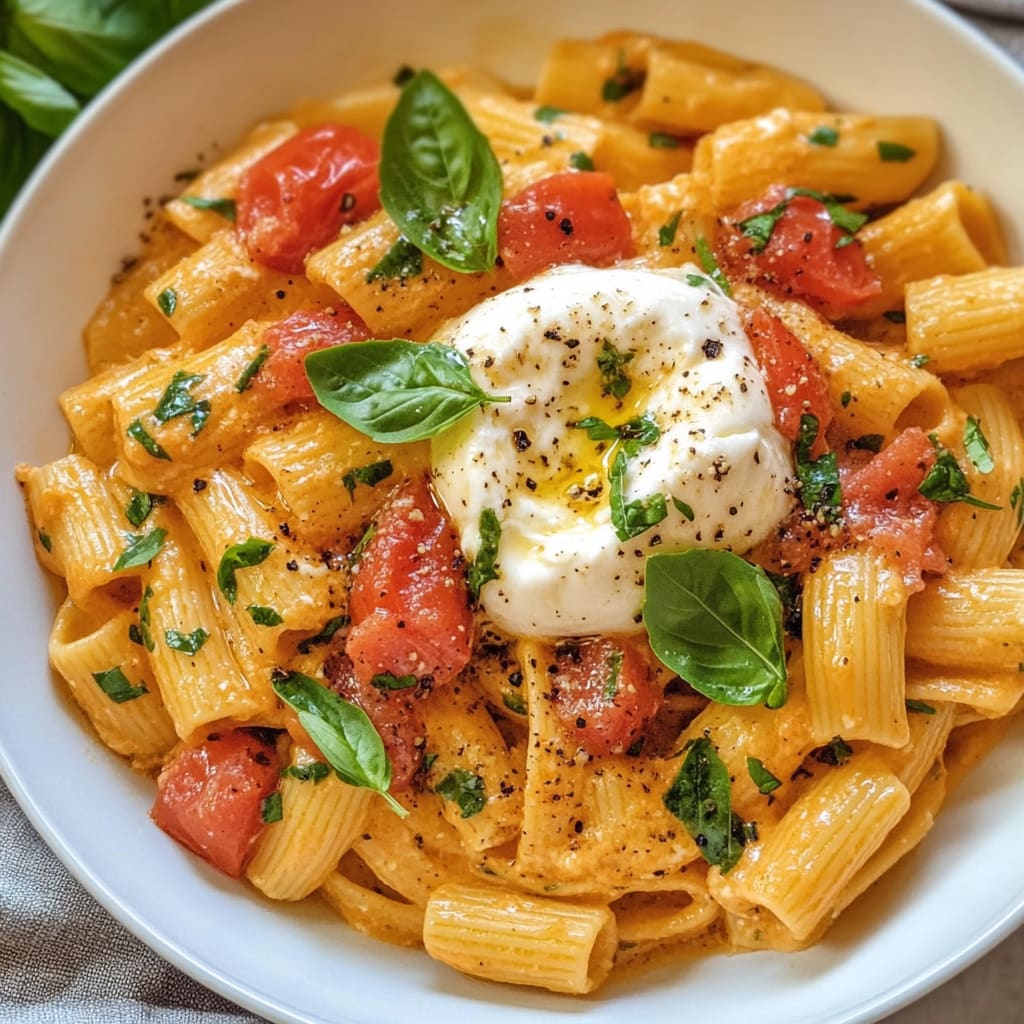 Creamy Tomato Burrata Pasta
